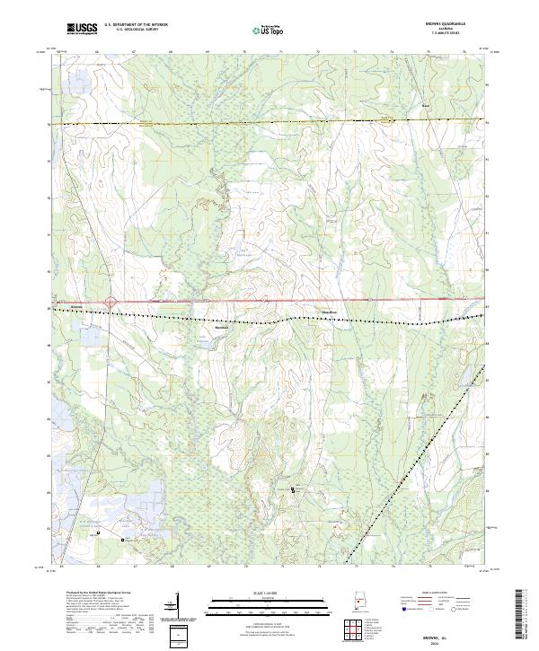 Browns topographic map thumbnail