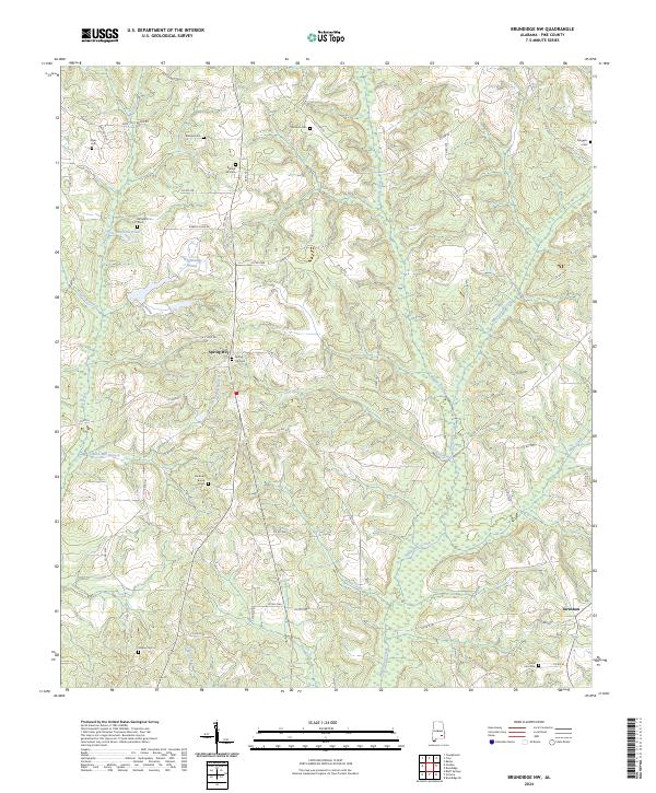 Brundidge NW topographic map thumbnail