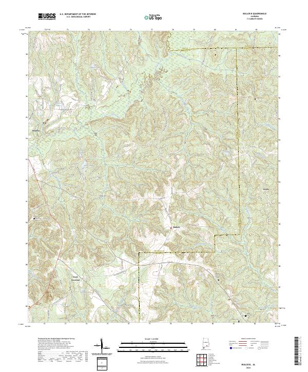 Bullock topographic map thumbnail