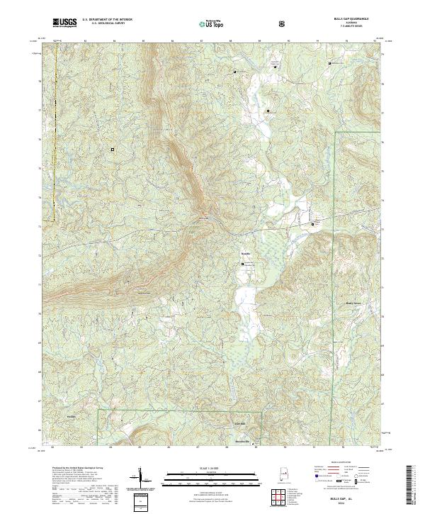 Bulls Gap topographic map thumbnail