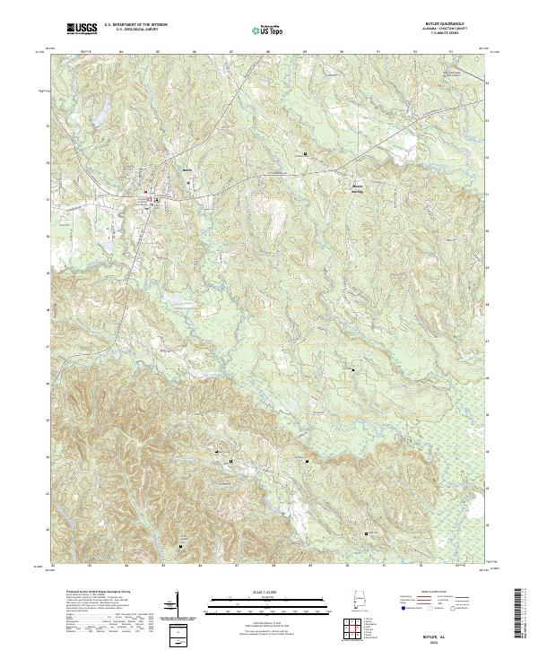 Butler topographic map thumbnail
