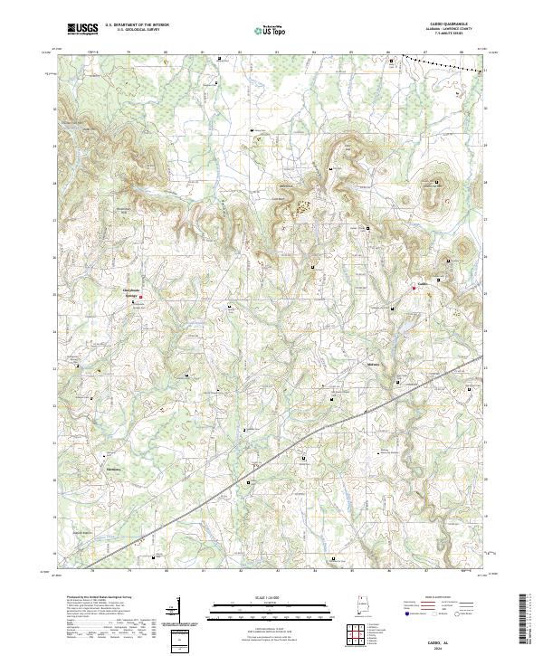 Caddo topographic map thumbnail