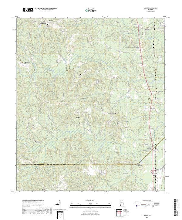Calvert topographic map thumbnail