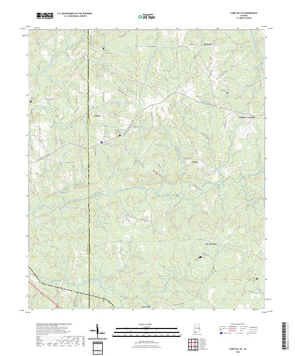 Camp Hill SE topographic map thumbnail