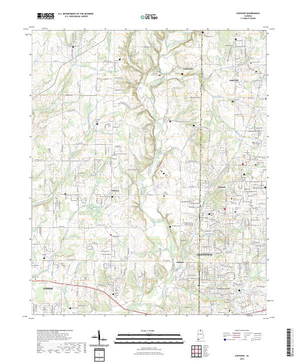 Capshaw topographic map thumbnail