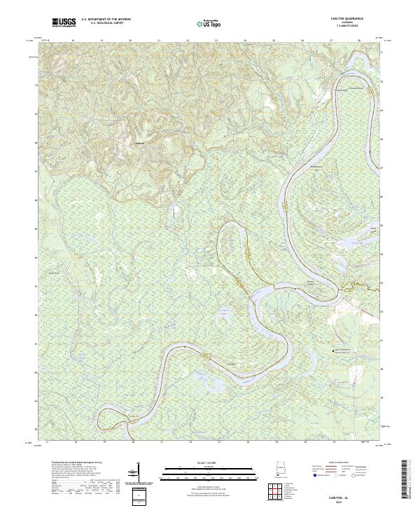 Carlton topographic map thumbnail
