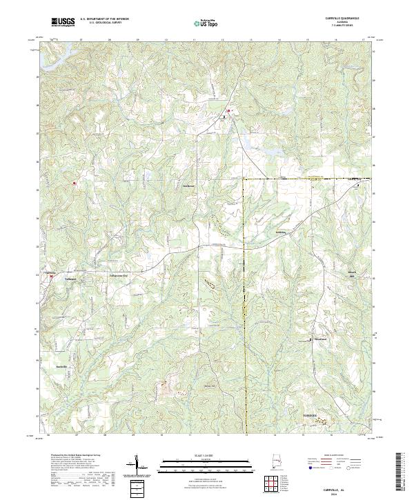 Carrville topographic map thumbnail