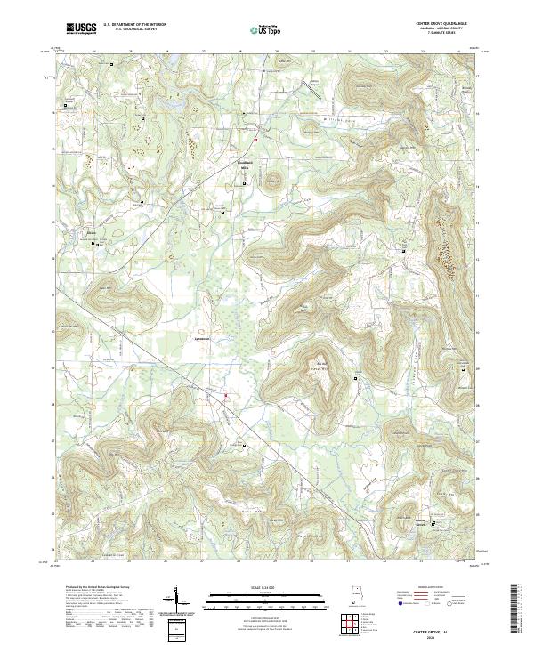Center Grove 2024 topographic map thumbnail