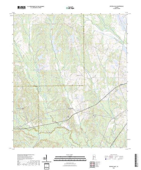 Central Mills topographic map thumbnail