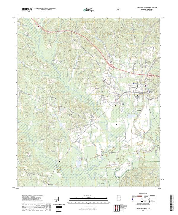 Centreville West topographic map thumbnail