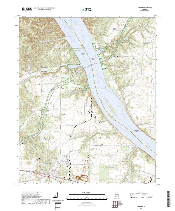Cherokee topographic map thumbnail