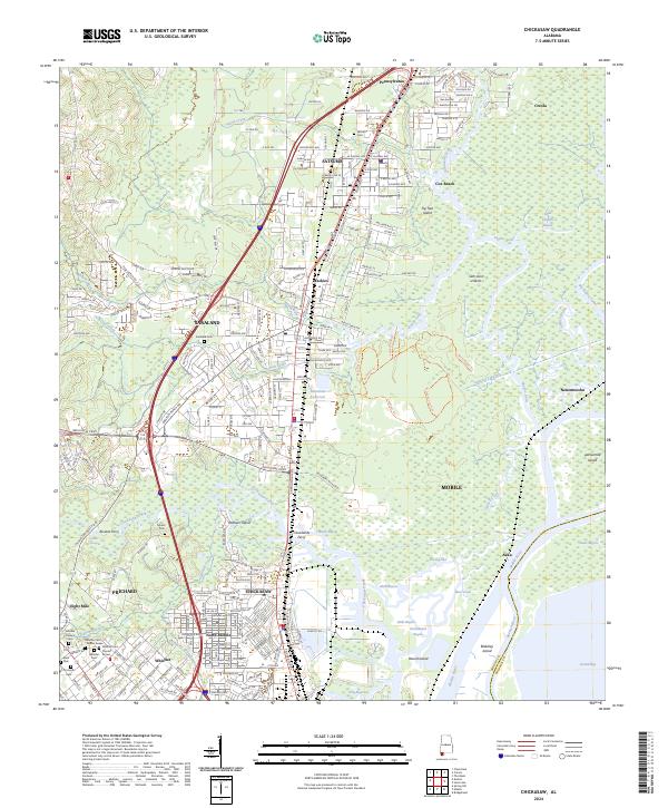 Chickasaw topographic map thumbnail