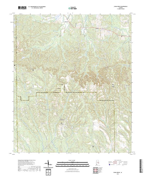China Grove topographic map thumbnail