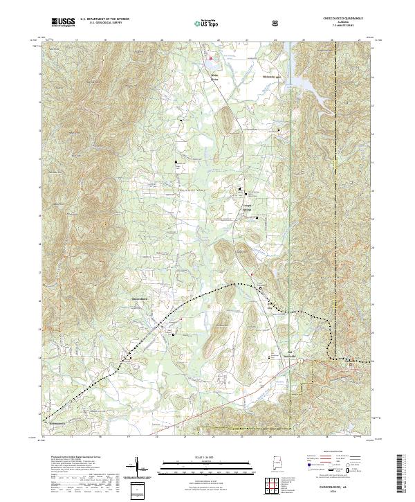 Choccolocco topographic map thumbnail
