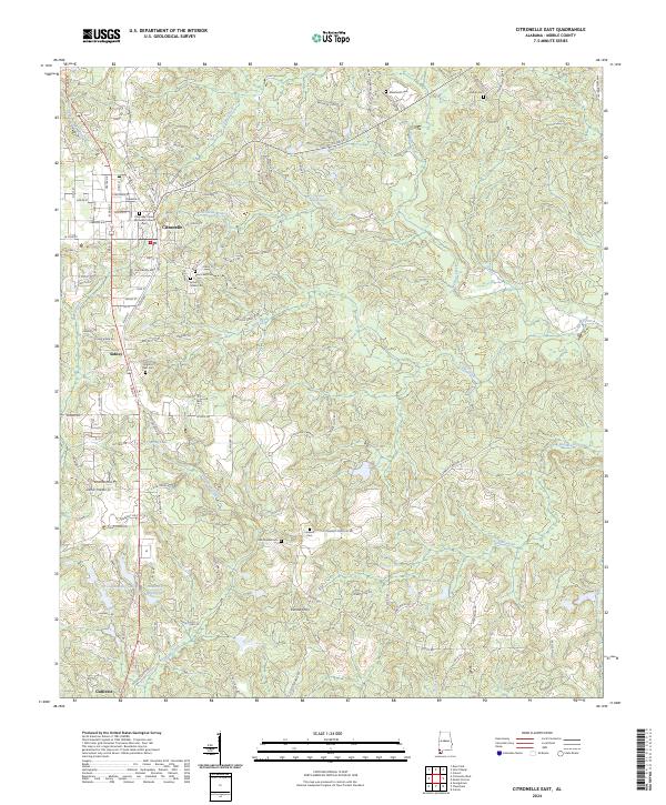 Citronelle East topographic map thumbnail