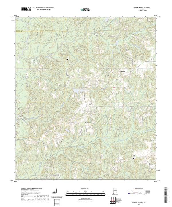 Citronelle West topographic map thumbnail