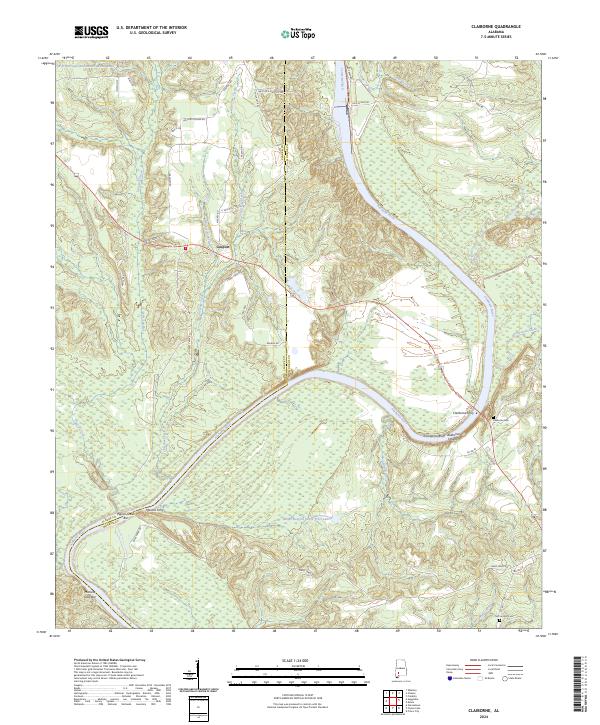 Claiborne topographic map thumbnail