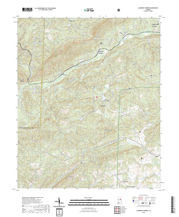 Clairmont Springs topographic map thumbnail