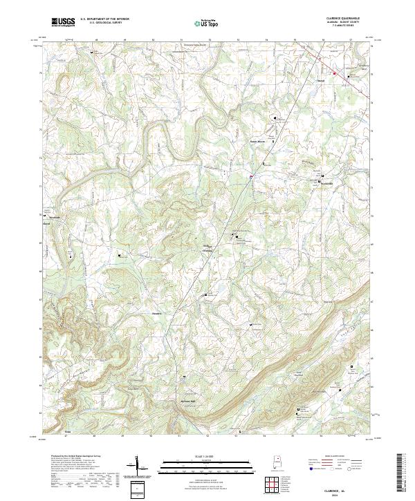 Clarence 2024 topographic map thumbnail