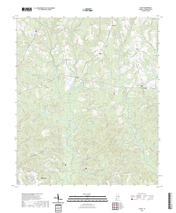 Claud topographic map thumbnail