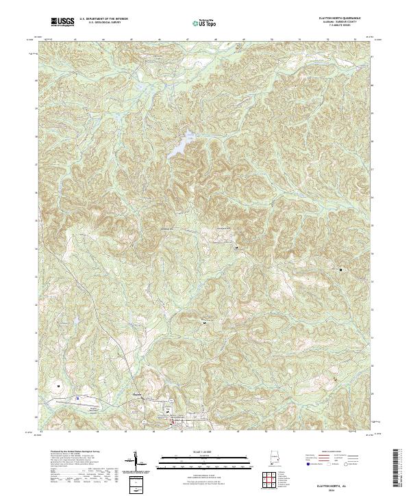 Clayton North topographic map thumbnail