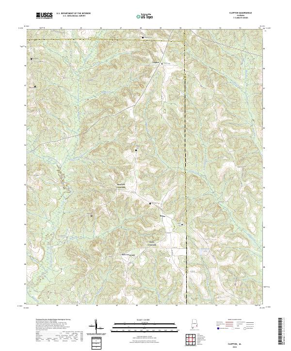 Clopton topographic map thumbnail