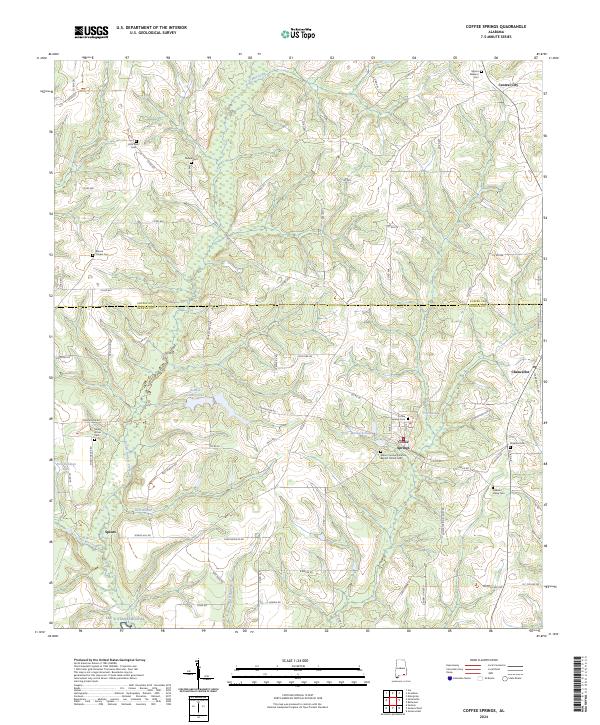 Coffee Springs topographic map thumbnail