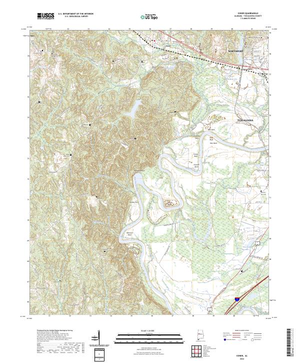 Coker topographic map thumbnail