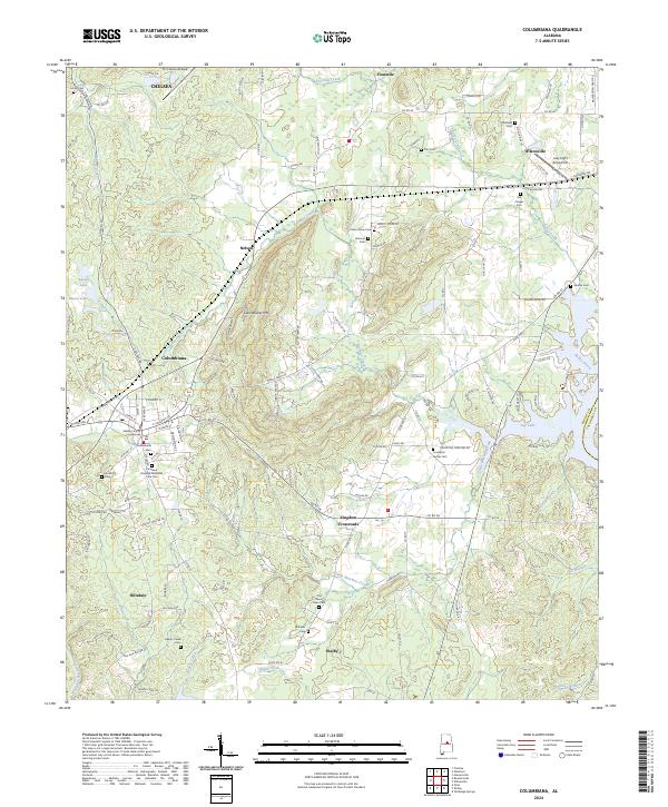 Columbiana topographic map thumbnail