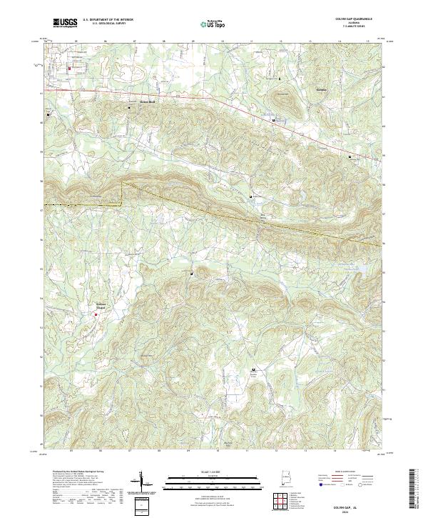 Colvin Gap topographic map thumbnail