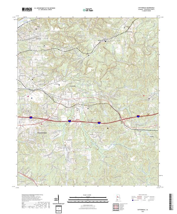 Cottondale topographic map thumbnail