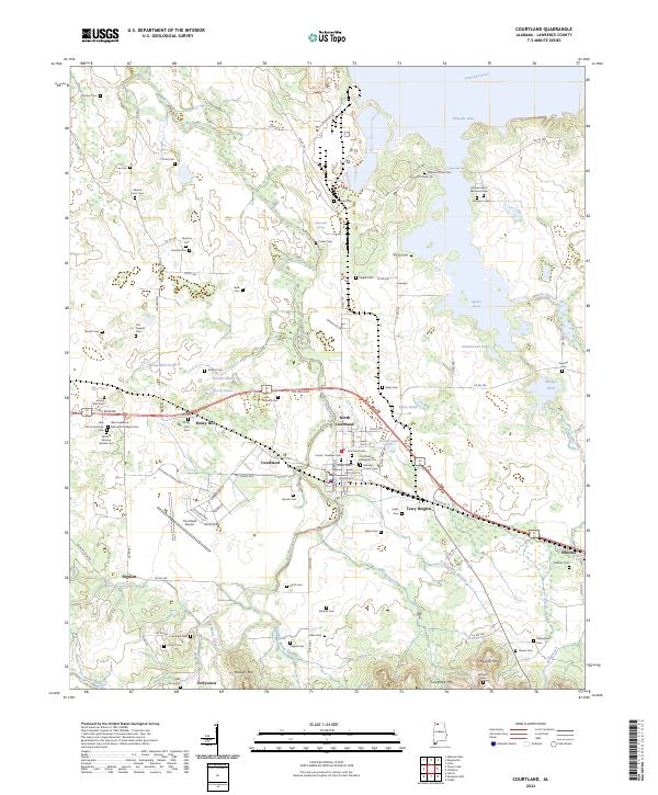 Courtland topographic map thumbnail