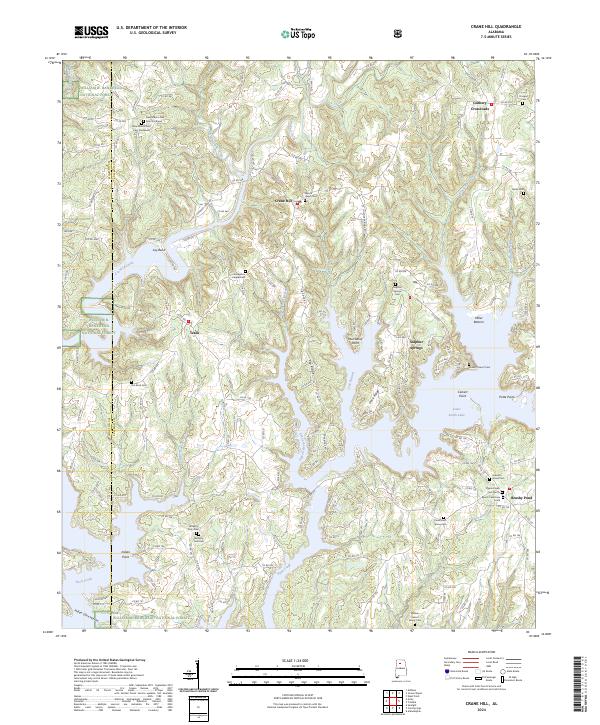 Crane Hill topographic map thumbnail