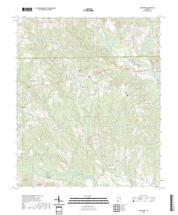Crawford topographic map thumbnail