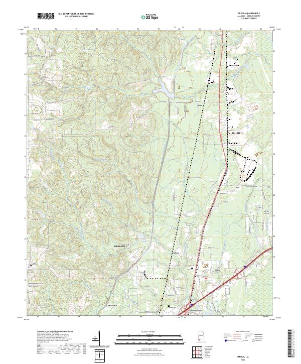 Creola topographic map thumbnail