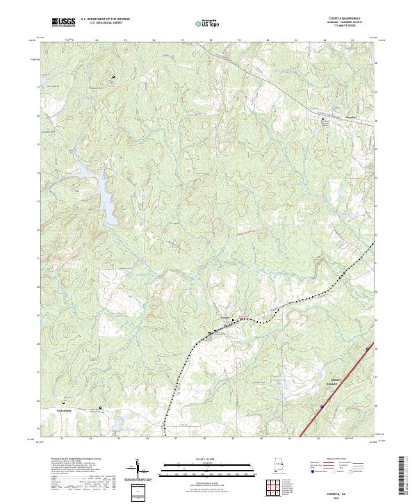 Cusseta topographic map thumbnail