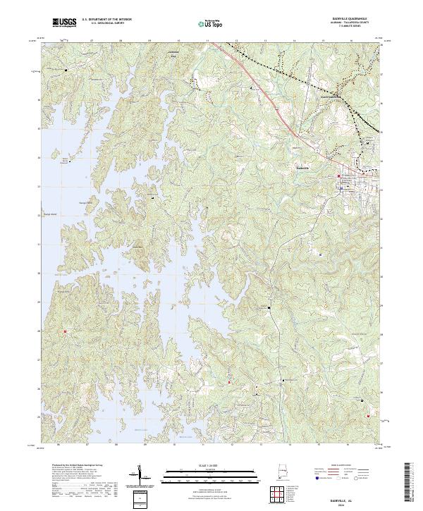 Dadeville topographic map thumbnail