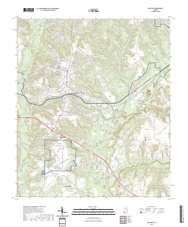 Daleville topographic map thumbnail