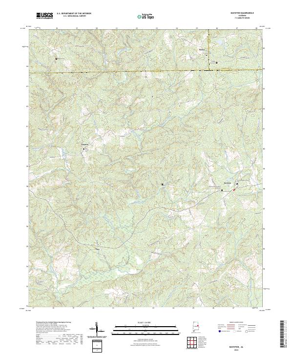 Daviston topographic map thumbnail