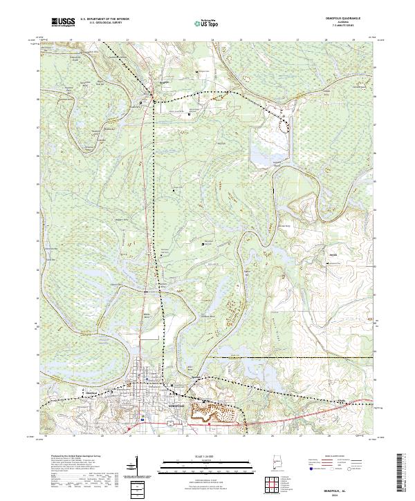 Demopolis topographic map thumbnail