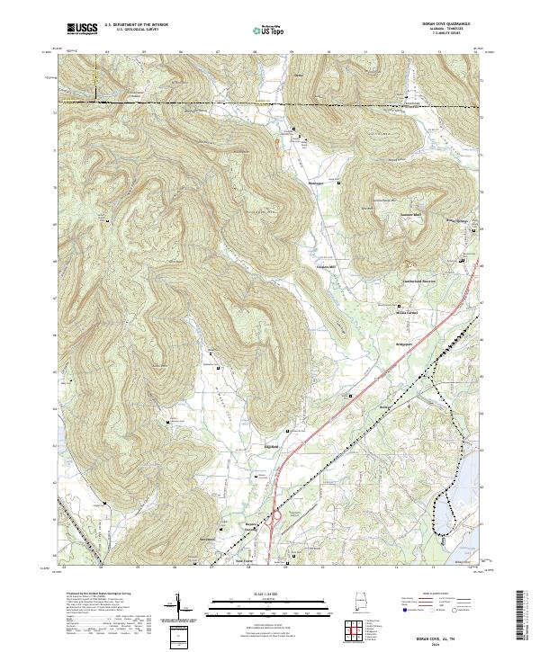 Doran Cove topographic map thumbnail