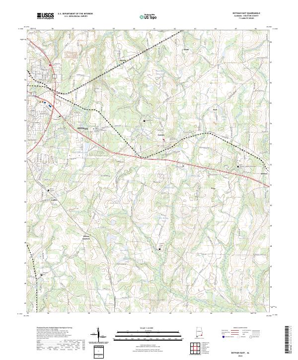 Dothan East topographic map thumbnail