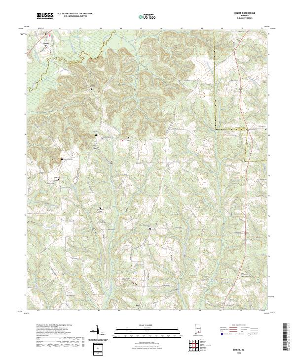 Dozier topographic map thumbnail