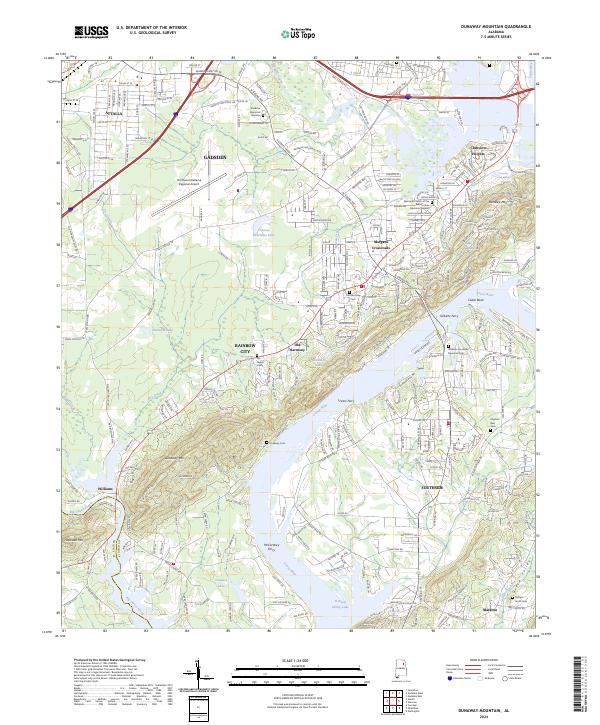 Dunaway Mountain topographic map thumbnail