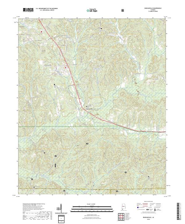 Duncanville topographic map thumbnail