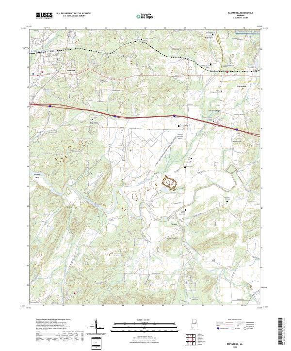 Eastaboga topographic map thumbnail