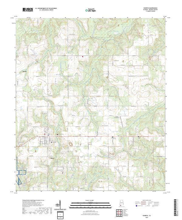 Elberta topographic map thumbnail