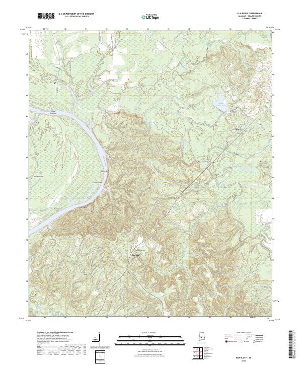 Elm Bluff topographic map thumbnail