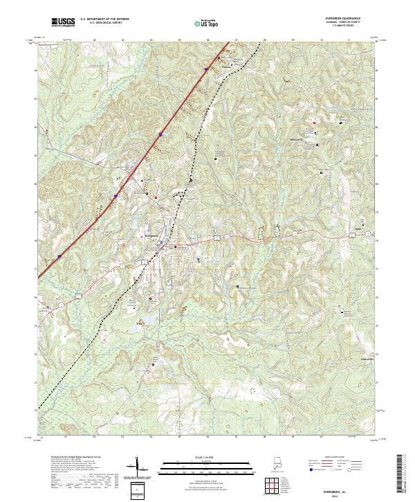 Evergreen topographic map thumbnail