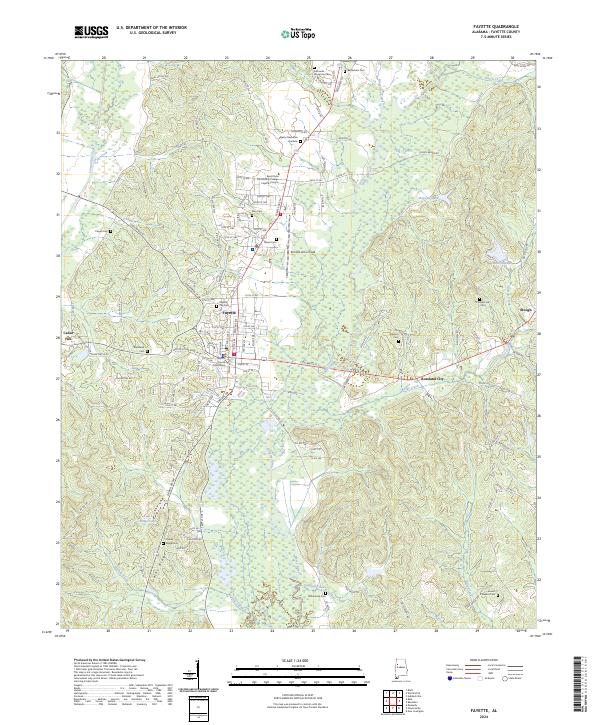 Fayette topographic map thumbnail